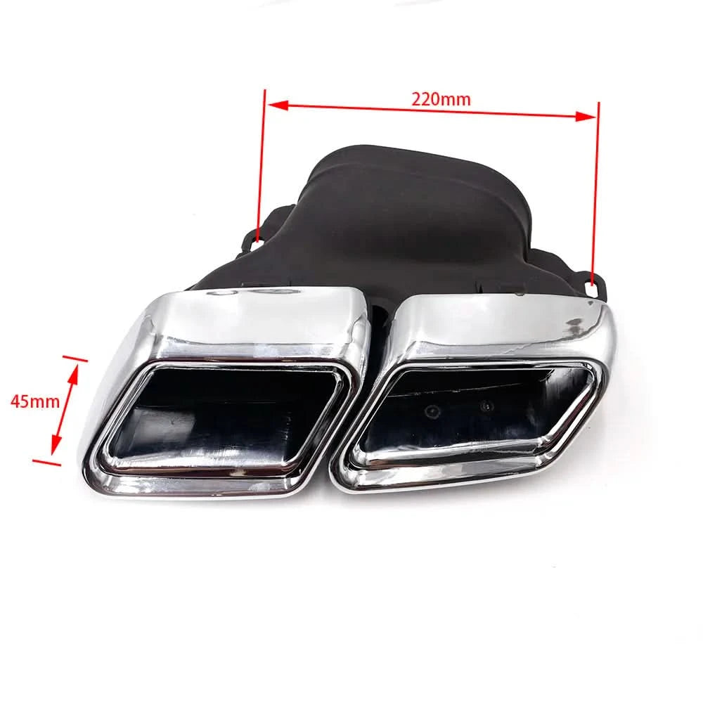 Polished Stainless Steel Exhaust Tip Set – Mercedes-Benz S-Class / Performance Rear Muffler Tips (Pair)