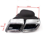 Polished Stainless Steel Exhaust Tip Set – Mercedes-Benz S-Class / Performance Rear Muffler Tips (Pair)