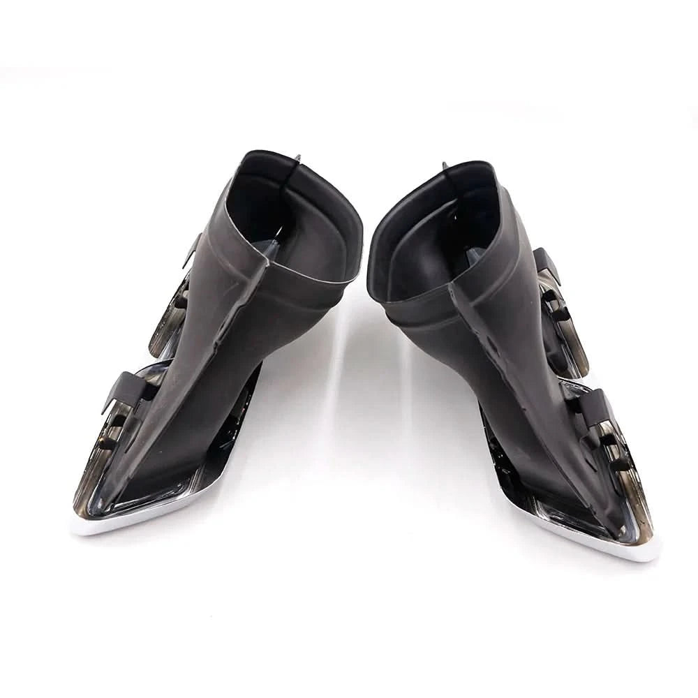Polished Stainless Steel Exhaust Tip Set – Mercedes-Benz S-Class / Performance Rear Muffler Tips (Pair)