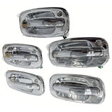 1999-2006 Chevy Silverado/ GMC Sierra 1500 2500 3500 Crew Cab Chrome ABS Front Left Door Handle Cover Trim w/ 1 Key Hole
