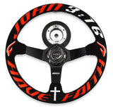 Have Faith Infiniti G35 G37 Suede 3"Deep Dish Steering Wheel + Quick Release Short Hub Adapter