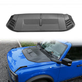 2021-2025 Ford Bronco Sanded Black Front Hood Bonnet Cover Trim ABS