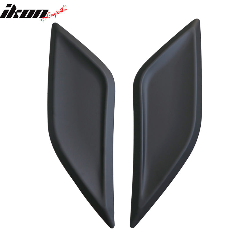 2016-2020 Honda Civic 10th Gen V1 Black Front Hood Scoop Vents ABS 2PC