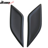 2016-2020 Honda Civic 10th Gen V1 Black Front Hood Scoop Vents ABS 2PC