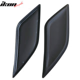 2016-2020 Honda Civic 10th Gen V1 Black Front Hood Scoop Vents ABS 2PC