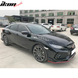 2016-2020 Honda Civic 10th Gen V2 Style Black Hood Vents ABS