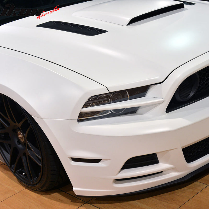 Universal Fitment 20x5" Air Flow Hood Vent Scoop Bonnet Cover 2PC