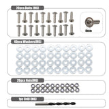 Front Spoiler Side Skirt Extension M6 Drill Bolts Nuts Washer Hardware
