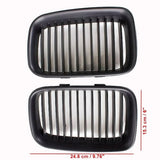 Matte Black Front Kidney Grille Set for BMW E36 1992-1996 – 318i / 325i Sport Hood Grilles