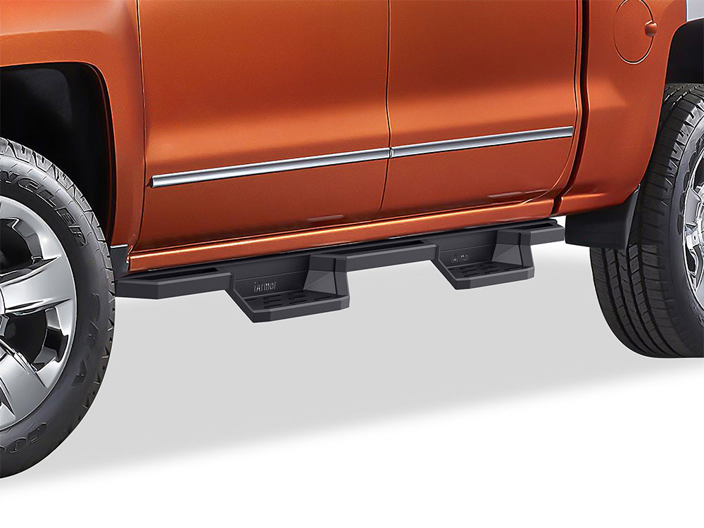 Stainless Steel Both Sides Nerf Bar ST 2007-2018 Chevy Silverado/ GMC Sierra 1500 Crew Cab\ 2007-2019 Chevy Silverado/ GMC Sierra 2500 HD/3500 HD Crew Cab\ (Incl. Diesel Models With DEF Tanks\ Not for 2007 Classic Model) IA03NJG1B