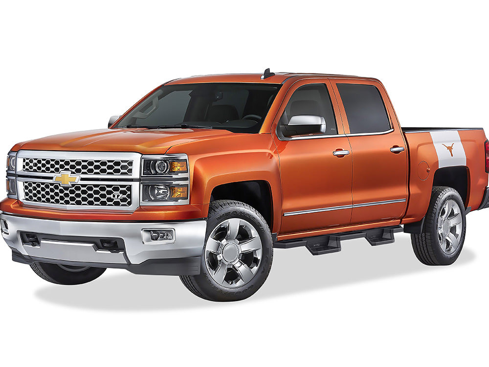 Stainless Steel Both Sides Nerf Bar ST 2007-2018 Chevy Silverado/ GMC Sierra 1500 Crew Cab\ 2007-2019 Chevy Silverado/ GMC Sierra 2500 HD/3500 HD Crew Cab\ (Incl. Diesel Models With DEF Tanks\ Not for 2007 Classic Model) IA03NJG1B