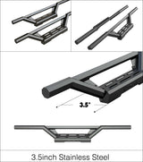 Stainless Steel with 6061 Aluminum Step Pad Both Sides Nerf Bar M3 Chevy Silverado 1500\Chevy Silverado 1500 LD\Chevy Silverado 2500\Chevy Silverado 3500\GMC Sierra 1500\GMC Sierra 1500 Limited\GMC Sierra 2500\GMC Sierra 3500 IA03WAI6B