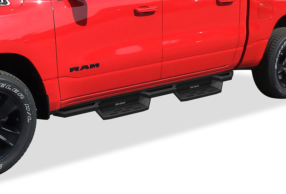 Stainless Steel Both Sides Nerf Bar ST 2019-2026 Ram 1500 Crew Cab (Excl. 2019-2024 Ram 1500 Classic) IA04NBE8B
