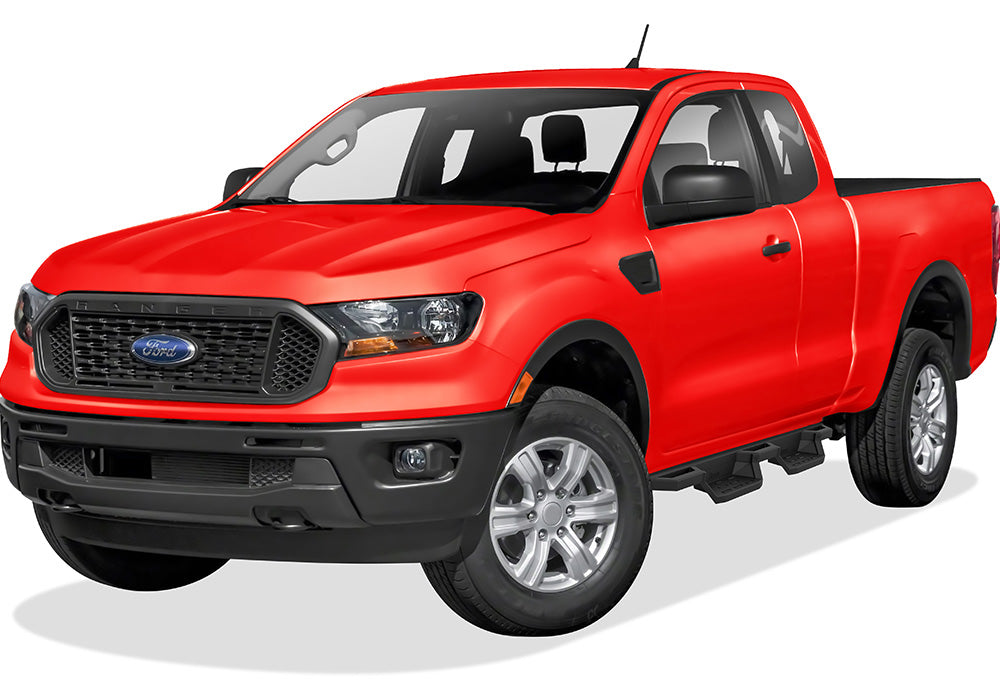 Stainless Steel Both Sides Nerf Bar ST 2019-2023 Ford Ranger Super Cab  (with 2 Full Size Doors and 2 Suicide Doors) IA06NCA3B