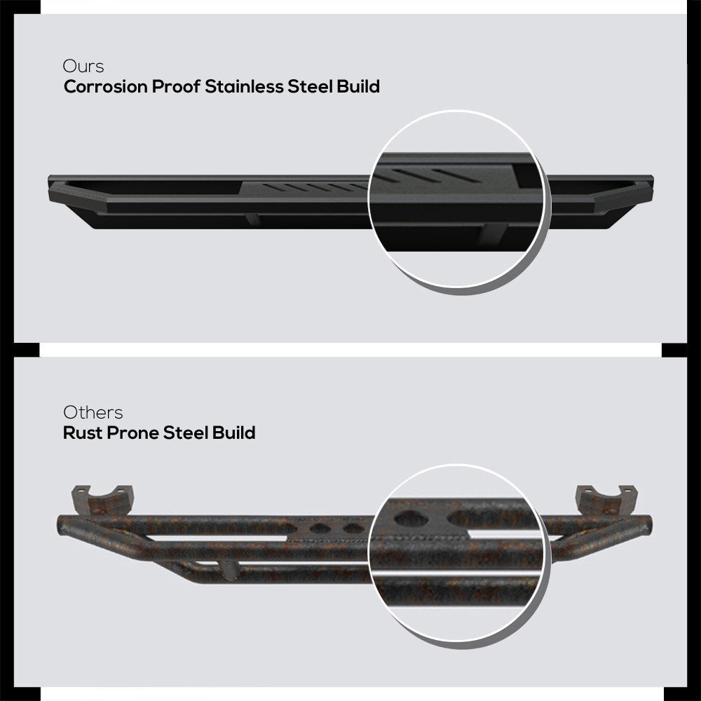 Stainless Steel Both Sides Truck Armor 1999-2016 Ford F-250/F-350/F-450/F-550 Super Duty Regular Cab IA06SJA0B