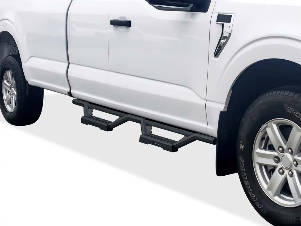 Stainless Steel with 6061 Aluminum Step Pad Both Sides Nerf Bar M3 2015-2026 Ford F-150 Super Cab\ 2017-2026 Ford F-250/F-350/F-450/F-550 Super Duty Super Cab IA06WAH8B