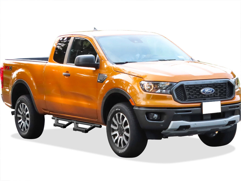 Stainless Steel with 6061 Aluminum Step Pad Both Sides Nerf Bar M3 2019-2023 Ford Ranger Super Cab  (with 2 Full Size Doors and 2 Suicide Doors) IA06WCA3B