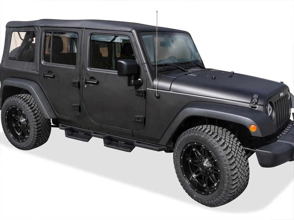 Stainless Steel Both Sides Nerf Bar ST 2007-2018 Jeep Wrangler JK 4-Door (Factory sidesteps or rock rails have to be removed) IA10NAJ7B