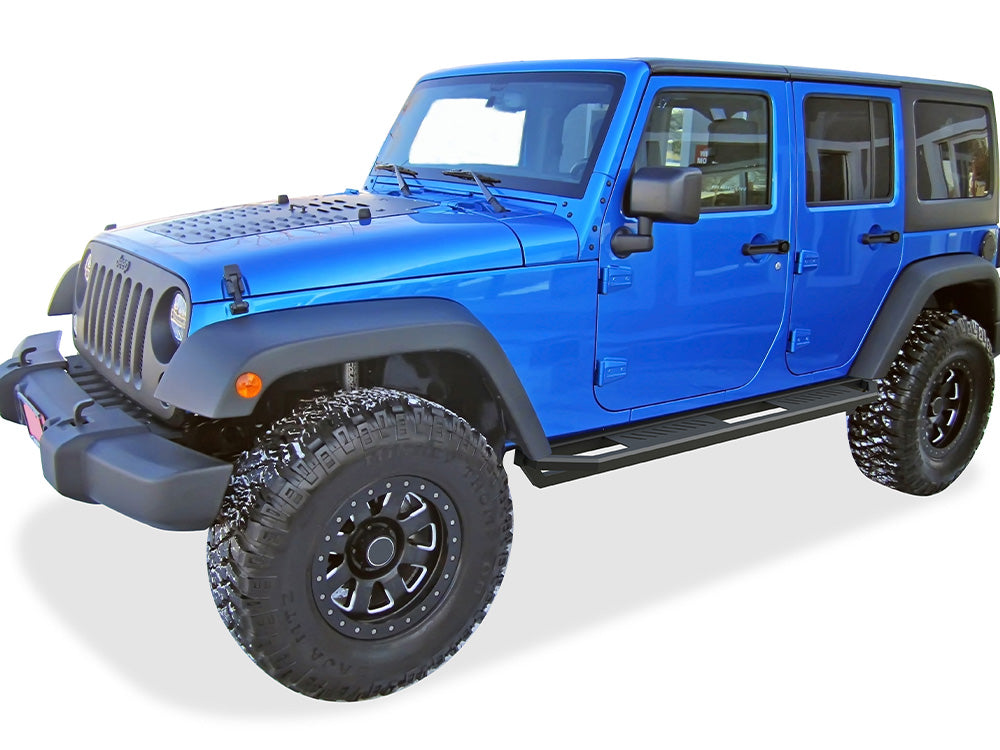 Stainless Steel Both Sides Truck Armor 2007-2018 Jeep Wrangler JK 4-Door (Factory sidesteps or rock rails have to be removed) IA10SAJ7B