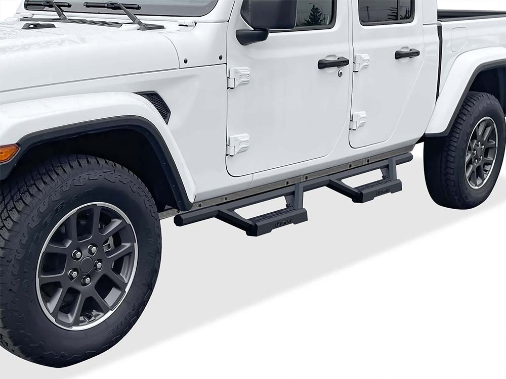 Stainless Steel with 6061 Aluminum Step Pad Both Sides Nerf Bar M3 2020-2026 Jeep Gladiator IA10WAA5B