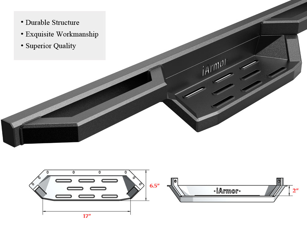 Stainless Steel Both Sides Nerf Bar ST 2005-2023 Toyota Tacoma Double Cab/Crew Cab IA20NJE8B