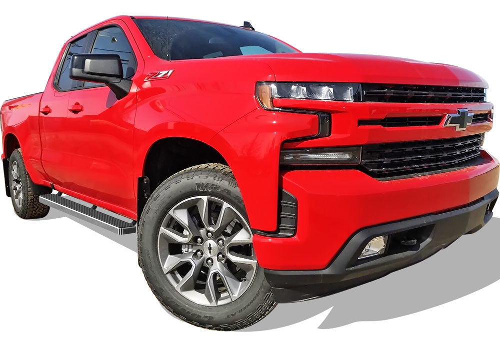 Stainless Steel Both Sides iStep 5 Inch Chevy Silverado 1500\Chevy Silverado 2500\Chevy Silverado 3500\GMC Sierra 1500\GMC Sierra 2500\GMC Sierra 3500 IB03EBI5A