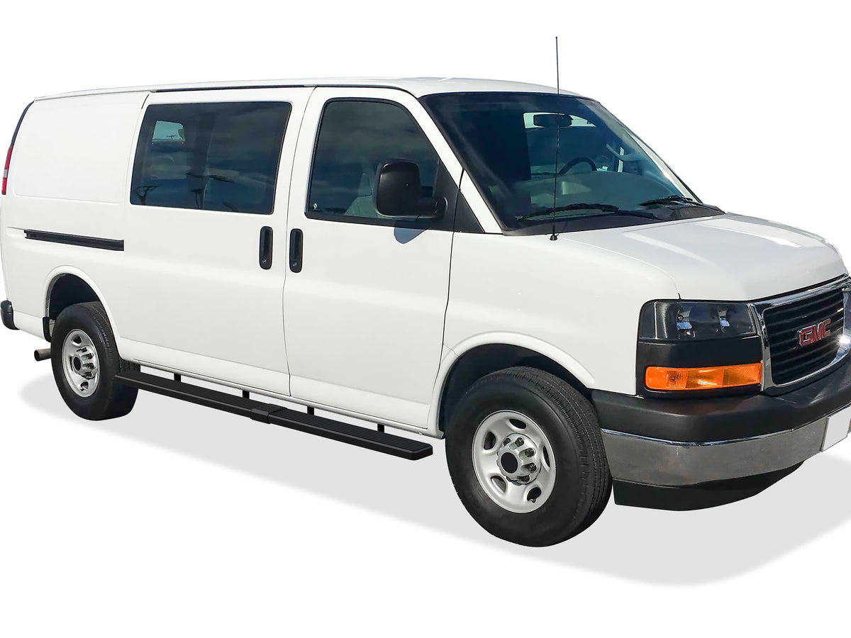 Stainless Steel Both Sides iStep 5 Inch Van 2003-2026 Chevy Express/GMC Savana 1500/2500/3500 Van (Full Size) For 3-Door Models Only IB03EDJ0B