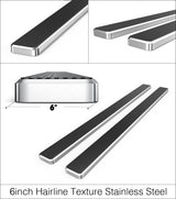 Stainless Steel Both Sides iStep 6 Inch Chevy Silverado 1500\Chevy Silverado 2500\Chevy Silverado 3500\GMC Sierra 1500\GMC Sierra 2500\GMC Sierra 3500 IB03FAG1A
