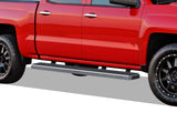 Stainless Steel Both Sides iStep 6 Inch 2007-2018 Chevy/GMC Silverado/Sierra 1500 Crew Cab\ 2007-2019 Chevy/GMC Silverado/Sierra 2500 HD/3500 HD Crew Cab (Incl. Diesel Models With DEF Tanks) Not for 2007 Classic Model IB03FJG1A