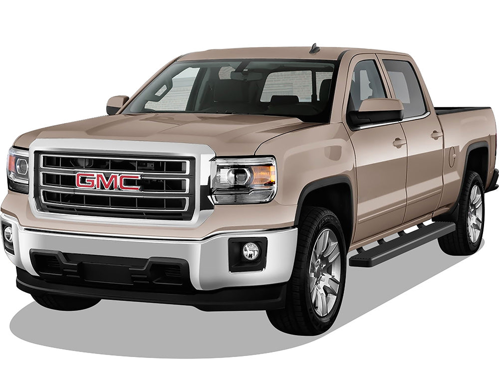Stainless Steel Both Sides iStep 6 Inch 2007-2018 Chevy/GMC Silverado/Sierra 1500 Crew Cab\ 2007-2019 Chevy/GMC Silverado/Sierra 2500 HD/3500 HD Crew Cab (Incl. Diesel Models With DEF Tanks) Not for 2007 Classic Model IB03FJG1B