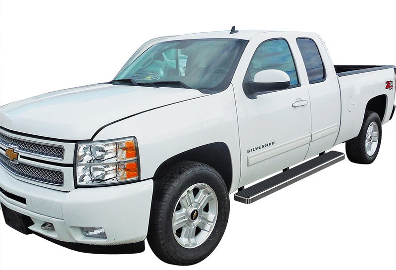 Stainless Steel Both Sides iStep 6 Inch 1999-2013 Chevy Silverado/ GMC Sierra 1500/2500 Extended Cab\ 2001-2014 Chevy Silverado/ GMC Sierra 2500HD/3500 Extended Cab  (Excl. C/K Classic Body Style & S.S. Models) IB03FJJ4A