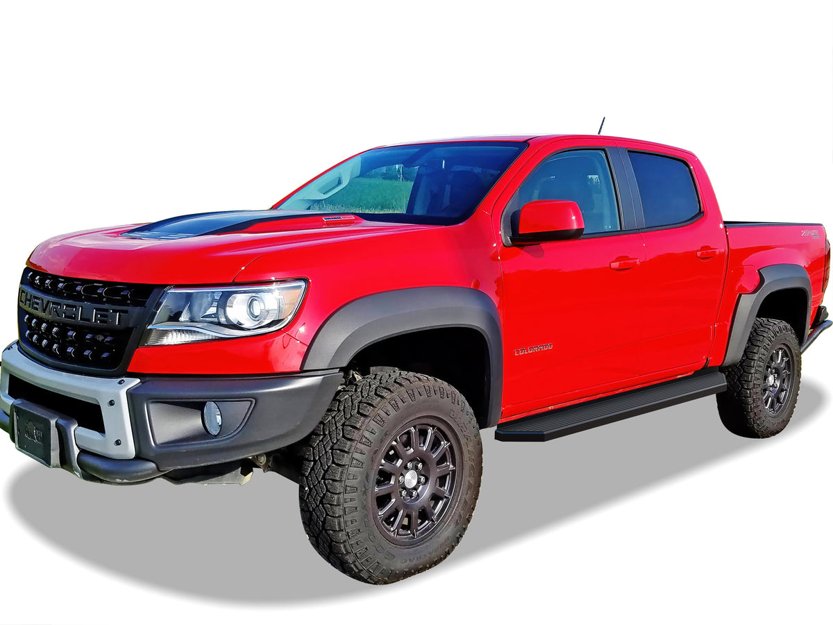 Stainless Steel Both Sides Running Board-H Series W2W 2015-2026 Chevrolet Colorado Crew Cab\ 2015-2026 GMC Canyon Crew Cab\ For 5 ft Bed IB03PAI7SH