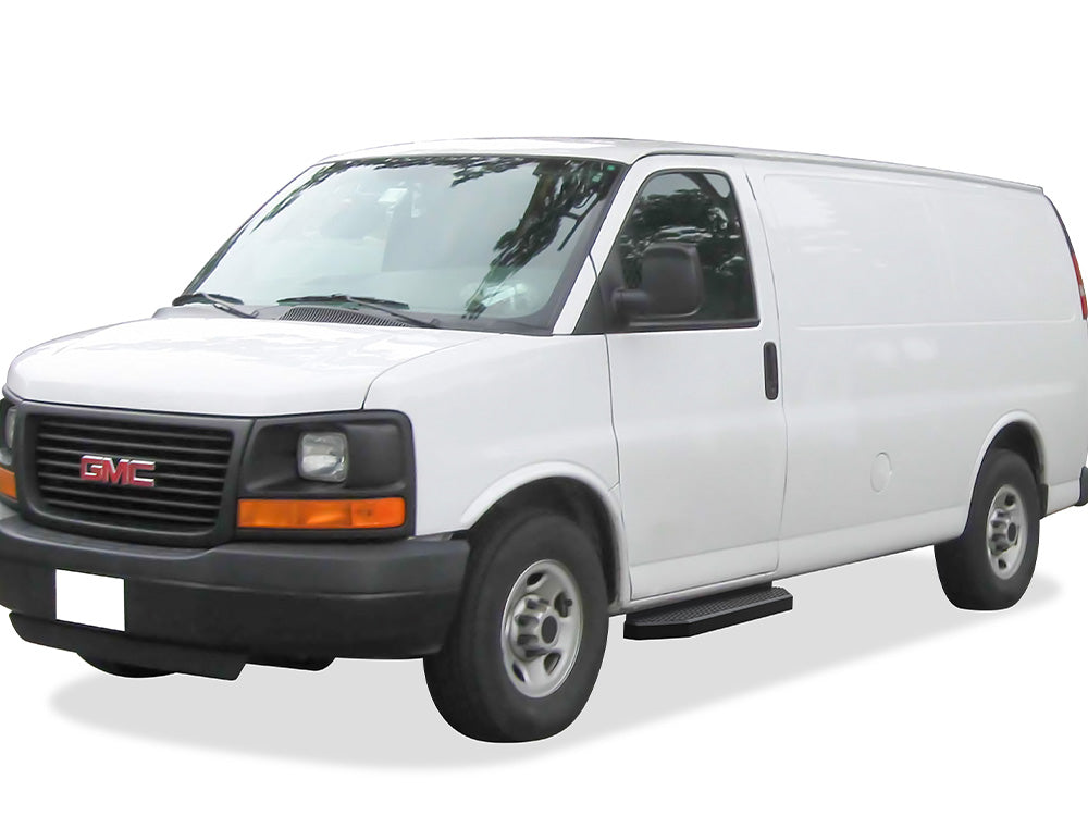 Stainless Steel Both Sides Running Board-H Series 2003-2026 Chevy Express/GMC Savana 1500/2500/3500 Van (Full Size) For 3-Door Models Only IB03RDJ0H