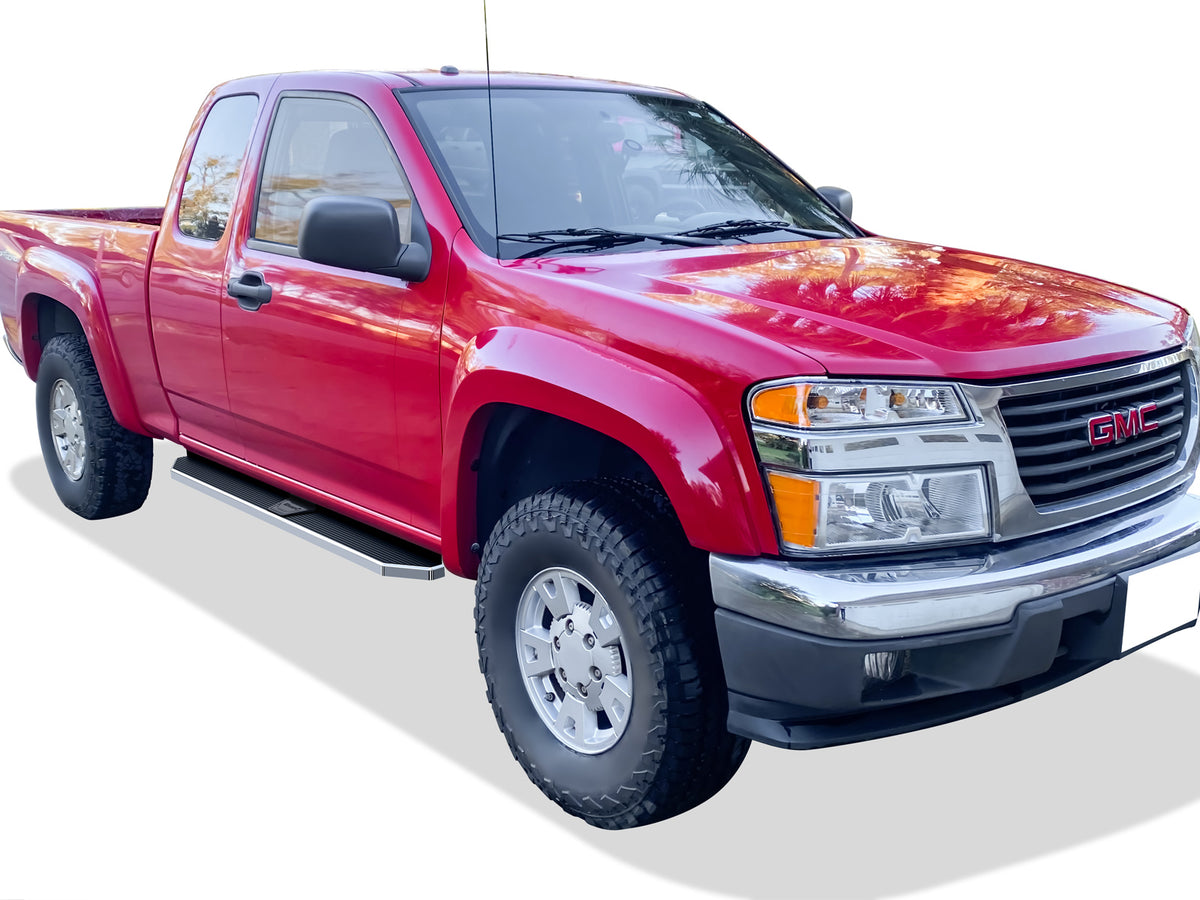 Stainless Steel Both Sides Running Board-H Series 2004-2012 Chevy Colorado Extended Cab\ 2004-2012 GMC Canyon Extended Cab\ 2006-2008 Isuzu I-Series Extended Cab IB03RJB0Y