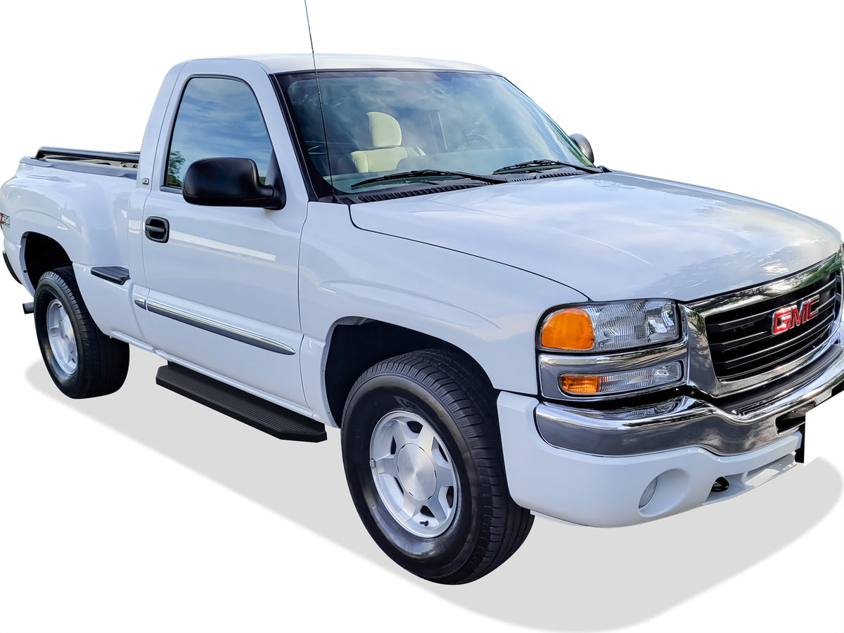 Stainless Steel Both Sides Running Board-H Series 1999-2007 Chevy/GMC Silverado/Sierra "Classic" 1500 Regular Cab\ 2001-2007 Chevy/GMC Silverado/Sierra "Classic" 2500/3500 Regular Cab IB03RJJ7H