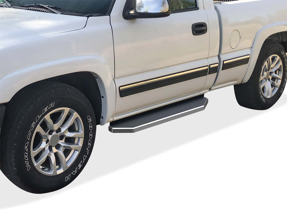 Stainless Steel Both Sides Running Board-H Series 1999-2007 Chevy/GMC Silverado/Sierra "Classic" 1500 Regular Cab\ 2001-2007 Chevy/GMC Silverado/Sierra "Classic" 2500/3500 Regular Cab IB03RJJ7Y