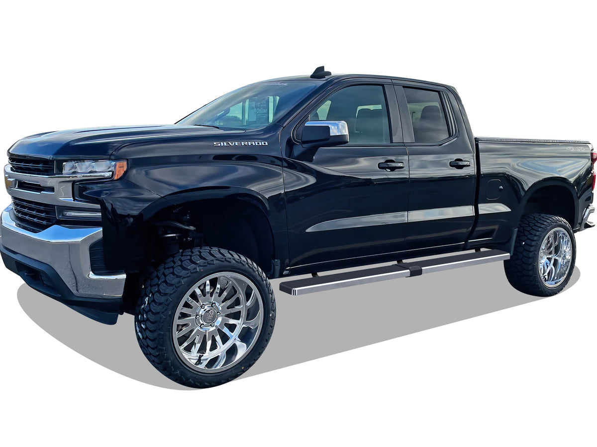 Stainless Steel Both Sides iStep W2W 6 Inch Chevy Silverado 1500\Chevy Silverado 2500\Chevy Silverado 3500\GMC Sierra 1500\GMC Sierra 2500\GMC Sierra 3500 IB03SBI5LC
