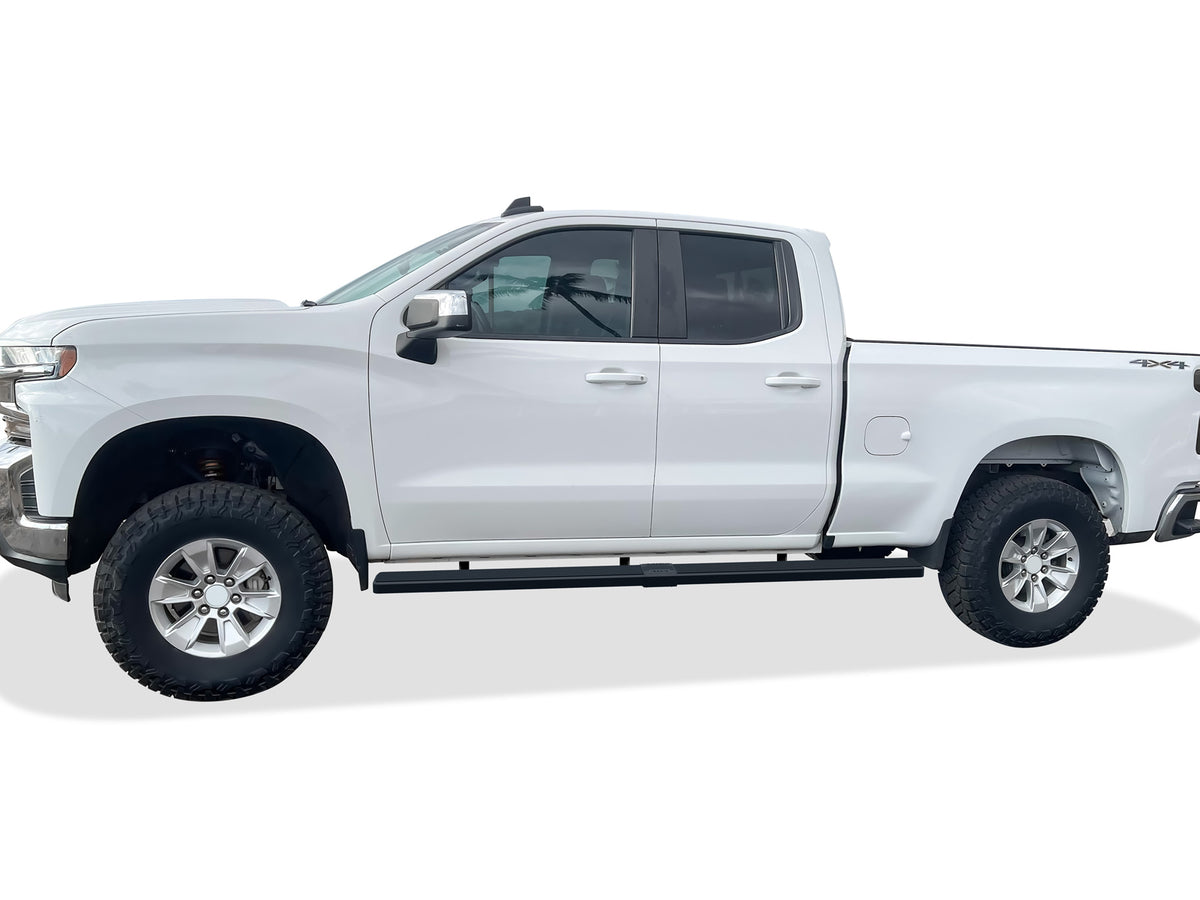 Stainless Steel Both Sides iStep W2W 5 Inch Chevy Silverado 1500\Chevy Silverado 2500\Chevy Silverado 3500\GMC Sierra 1500\GMC Sierra 2500\GMC Sierra 3500 IB03WBI5LB