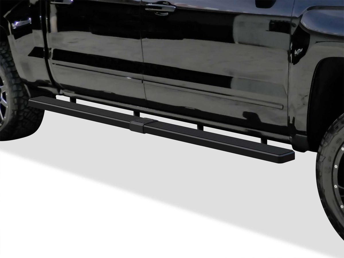 Stainless Steel Both Sides iStep W2W 5 Inch 2007-2018 Chevy/GMC Silverado/Sierra 1500 Crew Cab 5.5 ft Bed\ 2007-2019 Chevy/GMC Silverado/Sierra 2500 HD/3500 HD Crew Cab 5.5 f tBed (Incl. Diesel Models With DEF Tanks) Not for 2007 Classic Model IB03WJG1SB