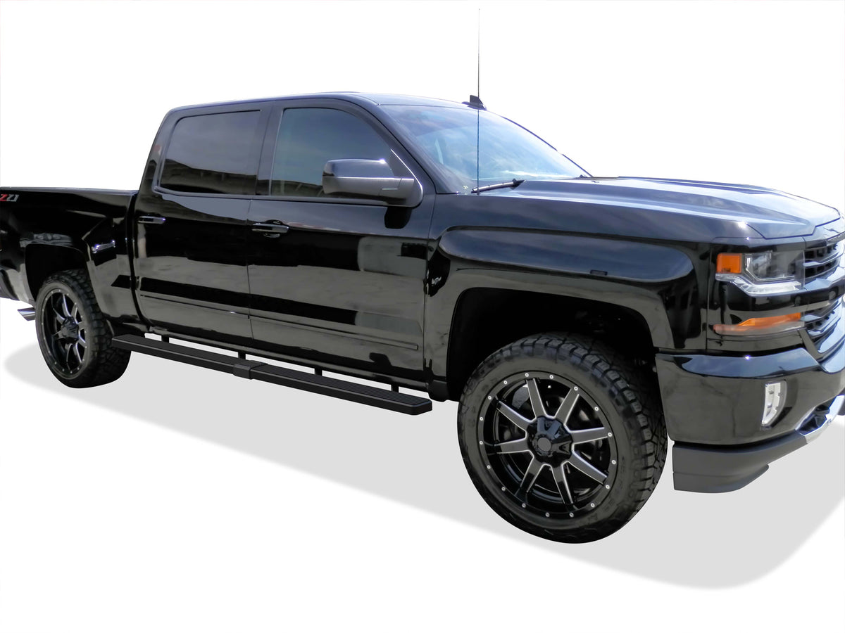 Stainless Steel Both Sides iStep W2W 5 Inch 2007-2018 Chevy/GMC Silverado/Sierra 1500 Crew Cab 5.5 ft Bed\ 2007-2019 Chevy/GMC Silverado/Sierra 2500 HD/3500 HD Crew Cab 5.5 f tBed (Incl. Diesel Models With DEF Tanks) Not for 2007 Classic Model IB03WJG1SB