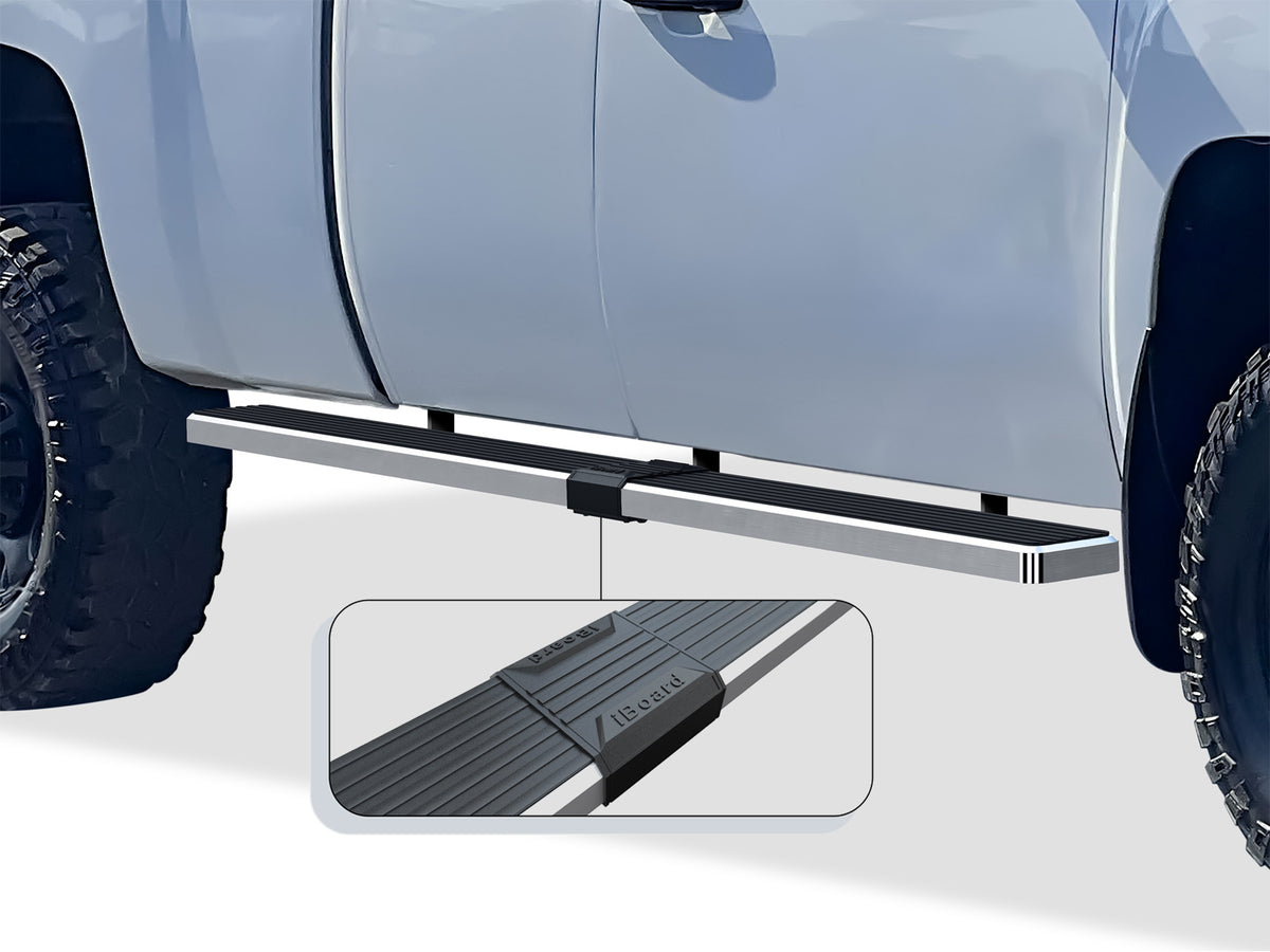 Stainless Steel Both Sides iStep W2W 5 Inch Chevy Silverado 1500\Chevy Silverado 2500\Chevy Silverado 2500 HD\Chevy Silverado 3500\GMC Sierra 1500\GMC Sierra 2500\GMC Sierra 2500 HD\GMC Sierra 3500 IB03WJJ4LA