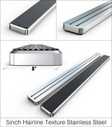 Stainless Steel Both Sides iStep 5 Inch 2009-2018 Dodge RAM 1500 Crew Cab (Incl. 2019-2024 RAM 1500 Classic)\ 2010-2026 Dodge RAM 2500/3500/4500/5500 Crew Cab (Excl. Chassis Cab Diesel Models) IB04EBJ8A