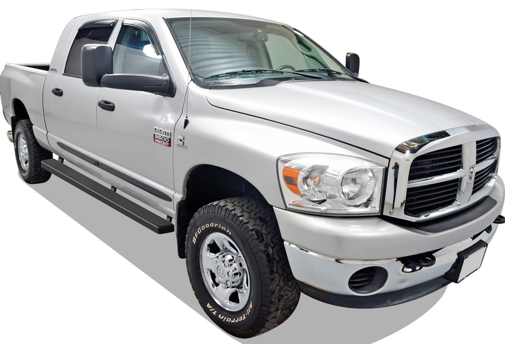 Stainless Steel Both Sides iStep 5 Inch 2009-2018 Dodge RAM 1500 Crew Cab (Incl. 2019-2024 RAM 1500 Classic)\ 2010-2026 Dodge RAM 2500/3500/4500/5500 Crew Cab (Excl. Chassis Cab Diesel Models) IB04EBJ8B