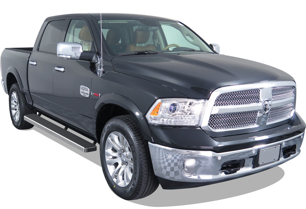 Stainless Steel Both Sides iStep 6 Inch 2009-2018 Dodge RAM 1500 Crew Cab (Incl. 2019-2024 RAM 1500 Classic)\ 2010-2026 Dodge RAM 2500/3500/4500/5500 Crew Cab (Excl. Chassis Cab Diesel Models) IB04FBJ8A
