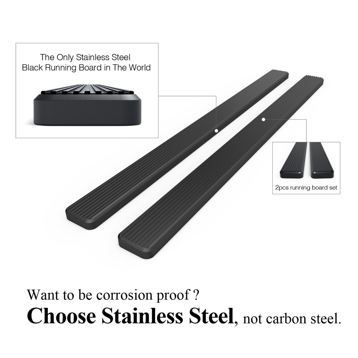 Stainless Steel Both Sides iStep 6 Inch 2011-2020 Dodge Grand Caravan\ 2011-2016 Chrysler Town & Country IB04FCF1B