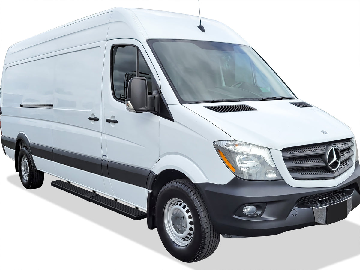 Stainless Steel Both Sides iStep 6 Inch Van 2007-2009 Dodge Sprinter\ 2007-2009 Freightliner Sprinter\ 2010-2026 Mercedes-Benz Sprinter (Full Size)\ Excl. Passenger Van With Rear A/C and 2015 4X4\ For 3-Door Models Only IB04FDJ3B