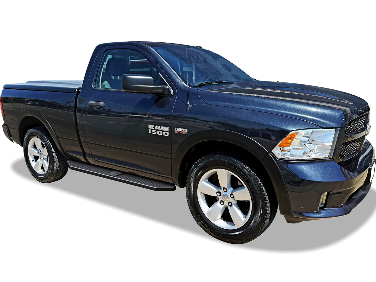 Stainless Steel Both Sides Running Board-H Series W2W 2009-2018 Dodge Ram 1500 Regular Cab(Incl. 2019-2024 RAM 1500 Classic)\ 2010-2026 Dodge Ram 2500/3500/4500/5500 Regular Cab\ (Exclude Chassis Cab Diesel Models)\ For 6.5 ft Bed IB04PAG8LH