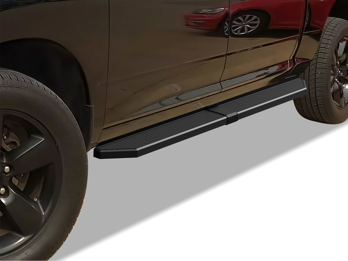 Stainless Steel Both Sides Running Board-H Series W2W 2009-2018 Dodge Ram 1500 Crew Cab 5.5 ft Bed (Incl. 2019-2024 RAM 1500 Classic)\ 2010-2026 Dodge RAM 2500/3500/4500/5500 Crew Cab\ 5.5 ft Bed\  (Excl. Chassis Cab Diesel Models) IB04PBJ8SH