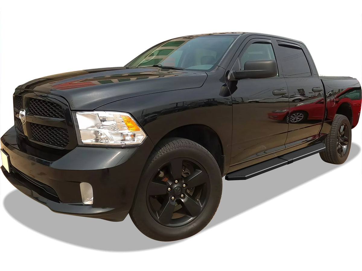 Stainless Steel Both Sides Running Board-H Series W2W 2009-2018 Dodge Ram 1500 Crew Cab 5.5 ft Bed (Incl. 2019-2024 RAM 1500 Classic)\ 2010-2026 Dodge RAM 2500/3500/4500/5500 Crew Cab\ 5.5 ft Bed\  (Excl. Chassis Cab Diesel Models) IB04PBJ8SH