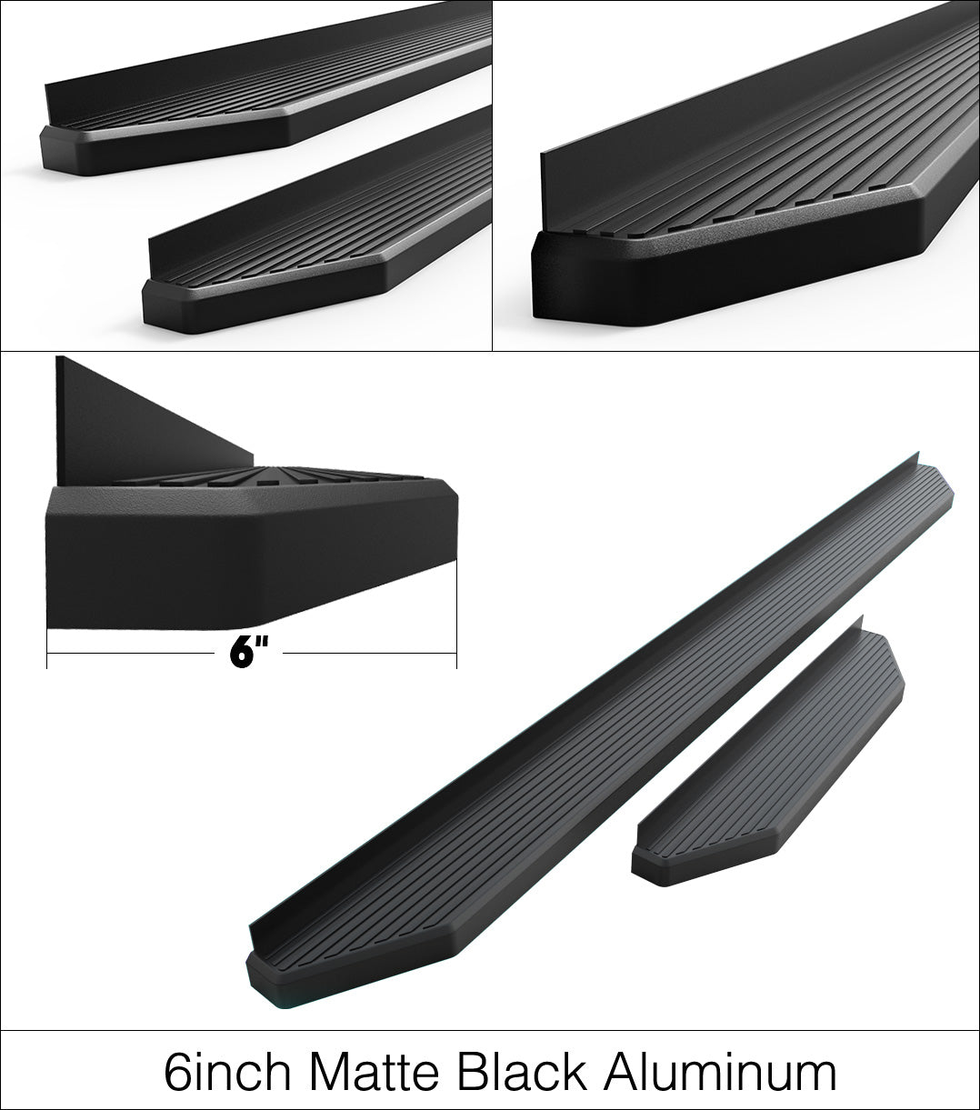 Stainless Steel Both Sides Running Board-H Series 2014-2026 Dodge Promaster Van 118-Inch Wheel Base (Full Size) For 3-Door Models Only IB04RDJ2H